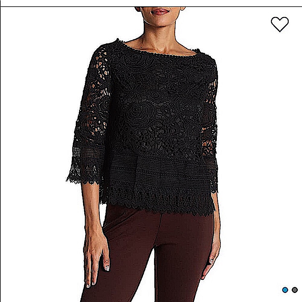 Vertigo Boatneck Crochet Lace Top